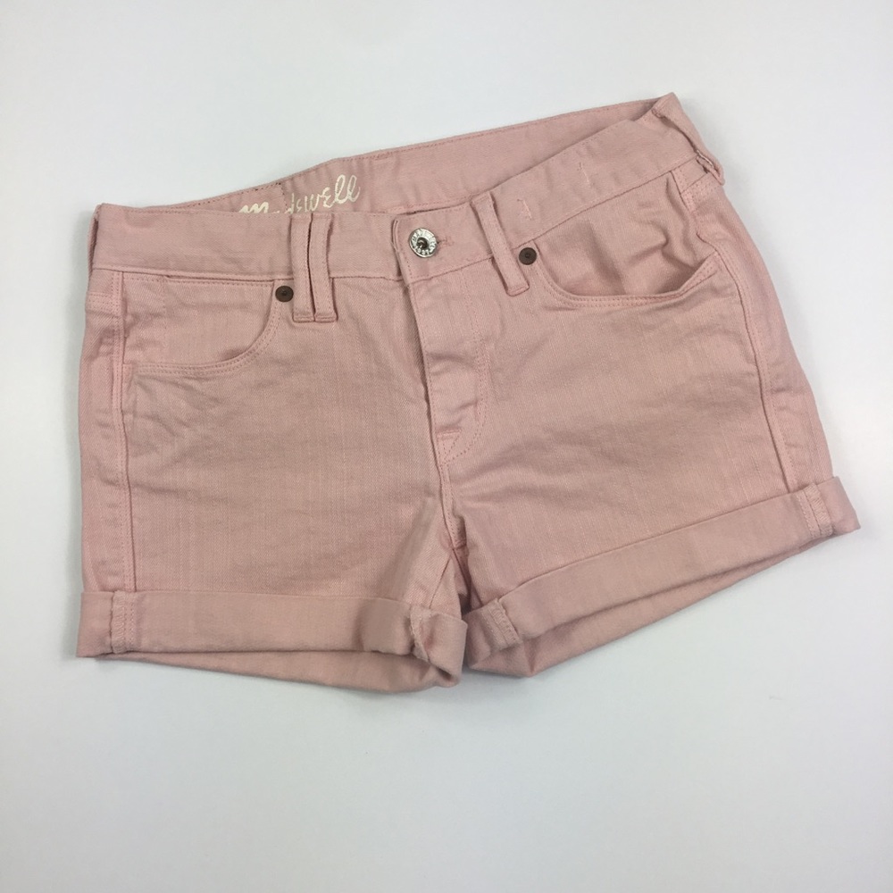 {Madewell} Mid Rise Cuffed Rolled Hem Jean Shorts